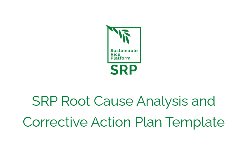 SRP Root Cause Analysis and 
Corrective Action Plan Template