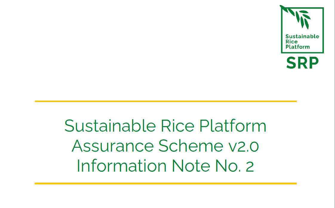 Assurance Scheme V 2.0
Information Note No. 2