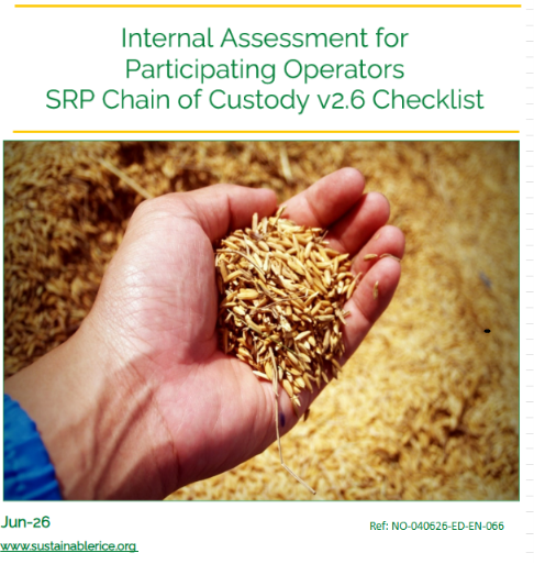 SRP CoC Checklist v. 2.6 - Internal Assessment for POs